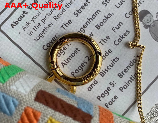 Fendi Nano Baguette Charm Beige Canvas Charm Replica