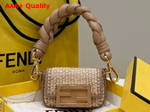 Fendi Nano Baguette Charm Beige Raffia Charm Replica