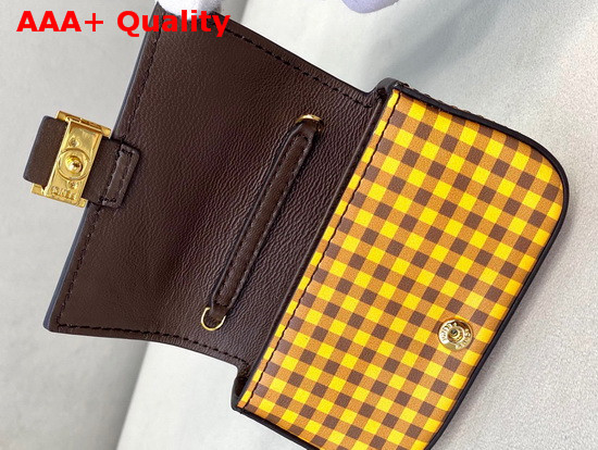 Fendi Nano Baguette Charm in Brown Check Print Leather Replica