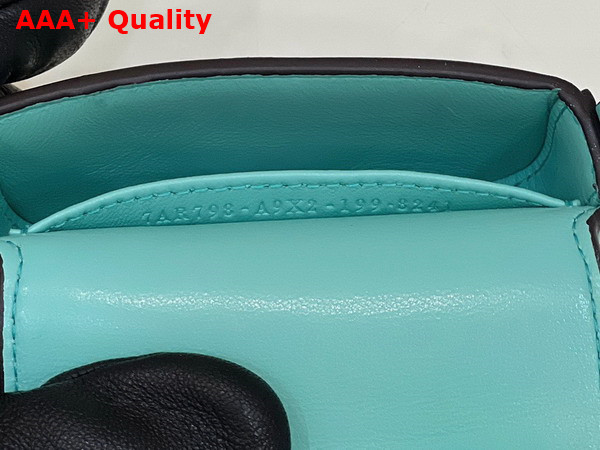 Fendi Nano Baguette Charm in Tiffany Blue Leather Replica