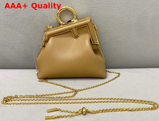 Fendi Nano Fendi First Charm Beige Nappa Leather Charm Replica