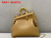 Fendi Nano Fendi First Charm Beige Nappa Leather Charm Replica