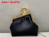 Fendi Nano Fendi First Charm Black Nappa Leather Charm Replica