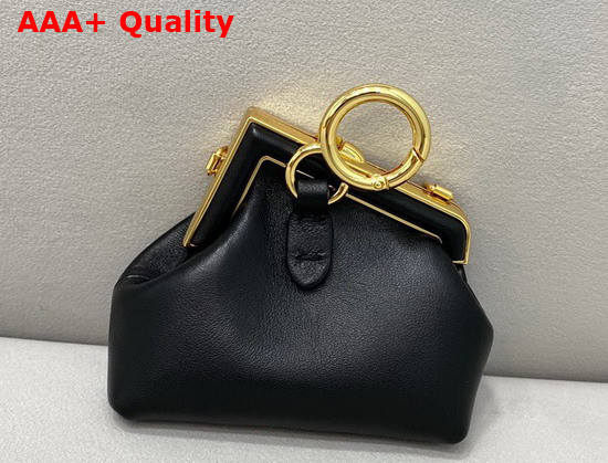 Fendi Nano Fendi First Charm Black Nappa Leather Charm Replica