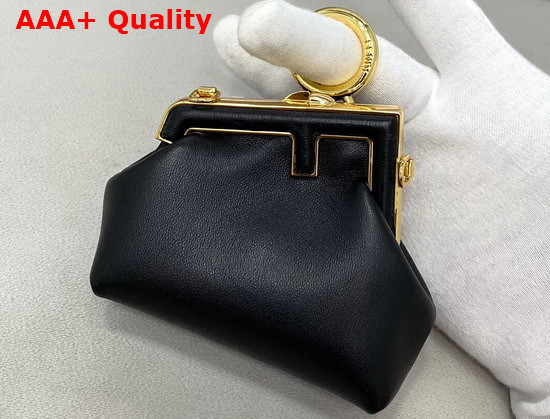 Fendi Nano Fendi First Charm Black Nappa Leather Charm Replica