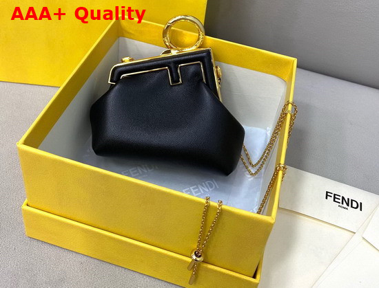Fendi Nano Fendi First Charm Black Nappa Leather Charm Replica