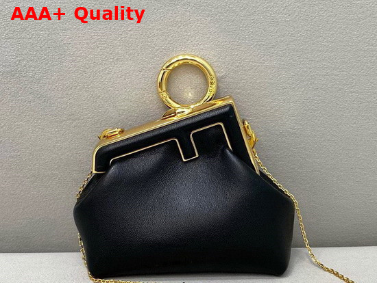 Fendi Nano Fendi First Charm Black Nappa Leather Charm Replica