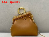 Fendi Nano Fendi First Charm Brown Nappa Leather Charm Replica