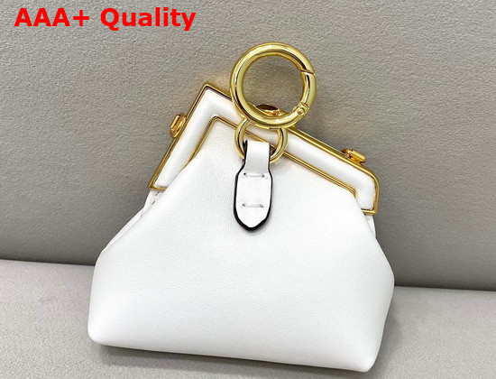 Fendi Nano Fendi First Charm White Nappa Leather Charm Replica