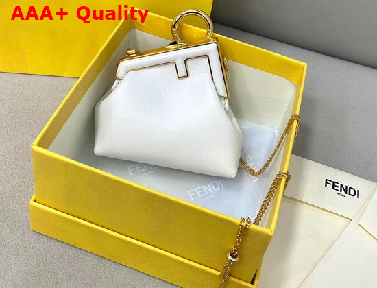 Fendi Nano Fendi First Charm White Nappa Leather Charm Replica