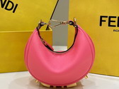 Fendi Nano Fendigraphy Bag Charm in Pink Leather Replica
