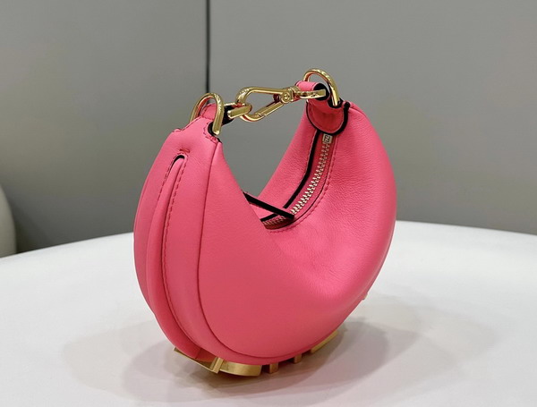 Fendi Nano Fendigraphy Bag Charm in Pink Leather Replica