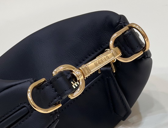 Fendi Nano Fendigraphy Black Leather Charm Replica