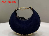 Fendi Nano Fendigraphy Blue Denim Charm Replica