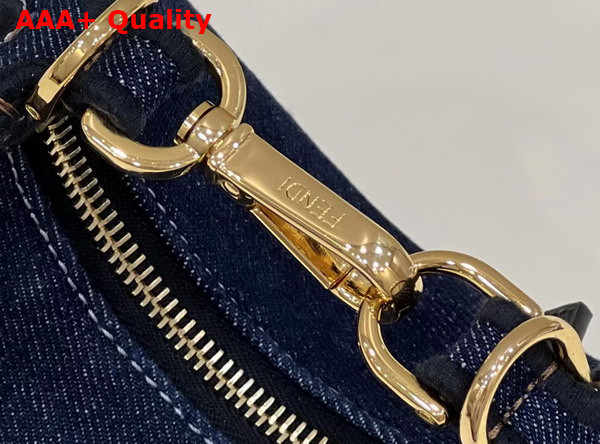 Fendi Nano Fendigraphy Blue Denim Charm Replica