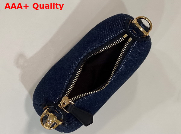 Fendi Nano Fendigraphy Blue Denim Charm Replica