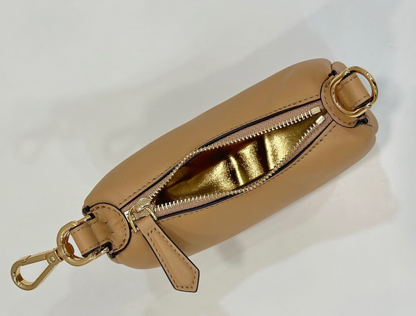 Fendi Nano Fendigraphy Brown Leather Charm Replica