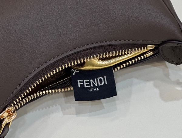 Fendi Nano Fendigraphy Chocolate Leather Charm Replica