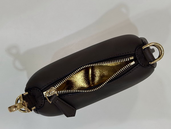 Fendi Nano Fendigraphy Chocolate Leather Charm Replica