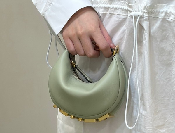 Fendi Nano Fendigraphy Green Leather Charm Replica