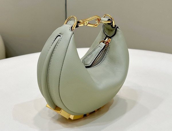Fendi Nano Fendigraphy Green Leather Charm Replica