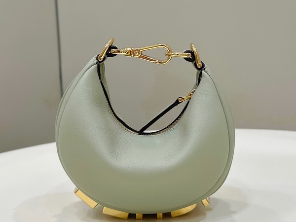 Fendi Nano Fendigraphy Green Leather Charm Replica