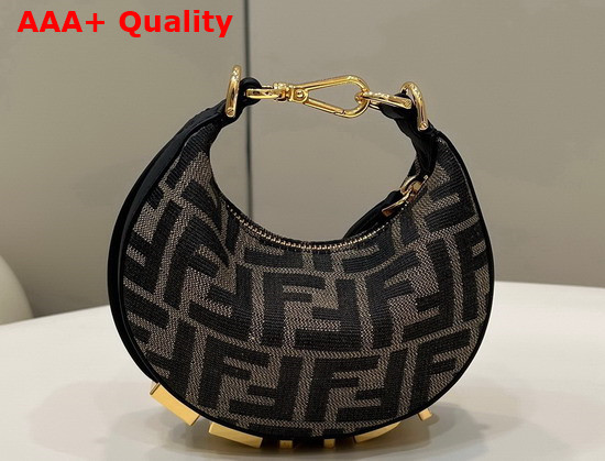 Fendi Nano Fendigraphy Hobo Bag in Brown Replica