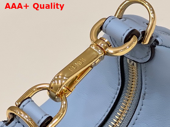 Fendi Nano Fendigraphy Light Blue Leather Charm Replica