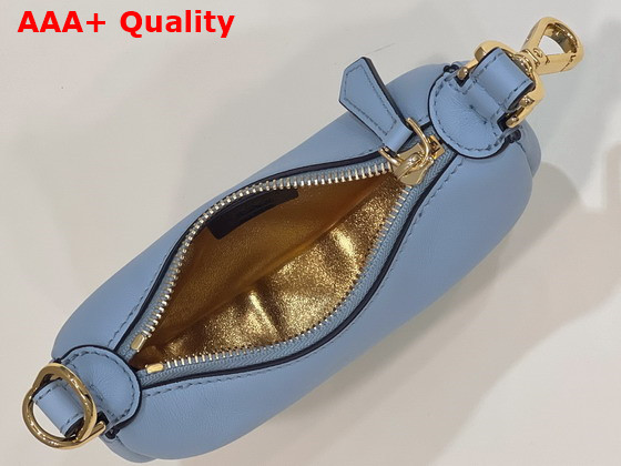 Fendi Nano Fendigraphy Light Blue Leather Charm Replica