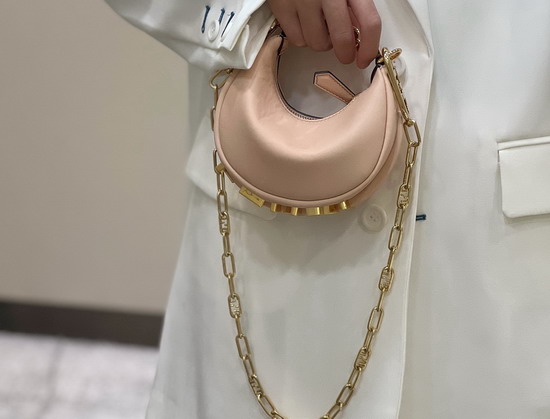 Fendi Nano Fendigraphy Pink Leather Charm Replica
