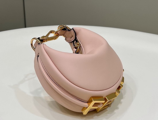 Fendi Nano Fendigraphy Pink Leather Charm Replica
