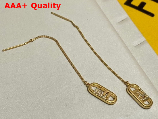 Fendi O Lock Earrings Gold Colored Earrings Replica