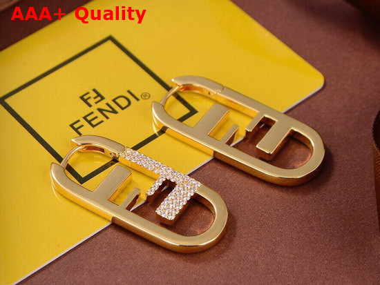 Fendi O Lock Single Earring Gold Color Earrings Replica