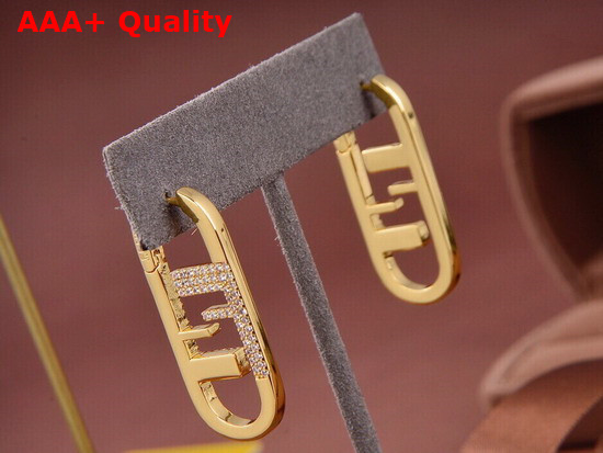 Fendi O Lock Single Earring Gold Color Earrings Replica