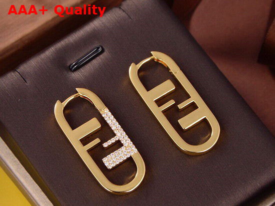 Fendi O Lock Single Earring Gold Color Earrings Replica
