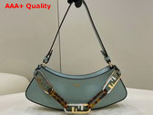 Fendi O Lock Swing Mint Green Leather Pouch Replica