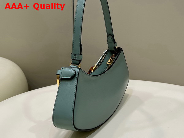 Fendi O Lock Swing Mint Green Leather Pouch Replica