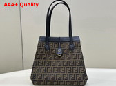 Fendi Origami Large Brown FF Jacquard Fabric Bag that Can be Transformed Replica