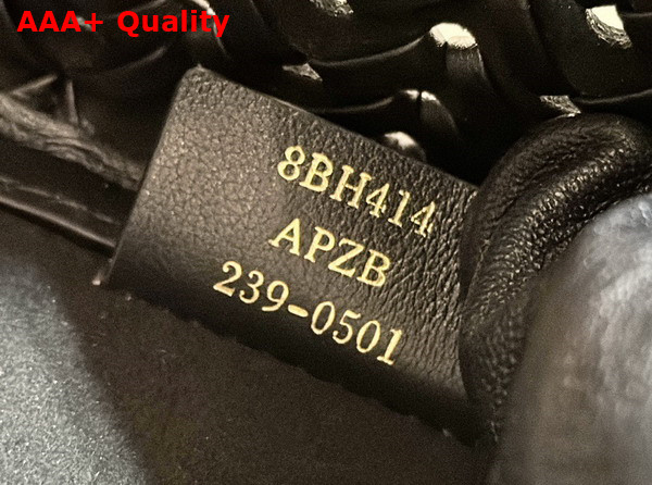 Fendi Origami Medium Black Interlaced Leather Bag that Can be Transformed Replica