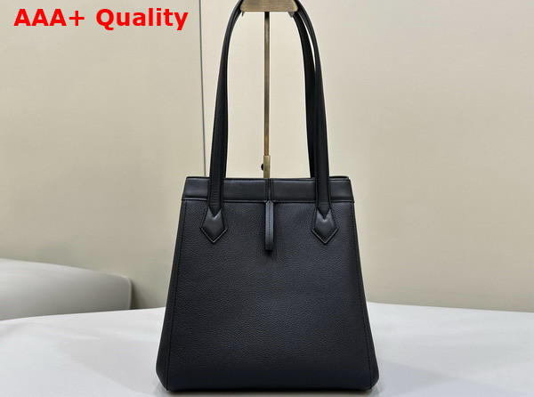 Fendi Origami Medium Black Leather Bag that Can be Transformed Replica