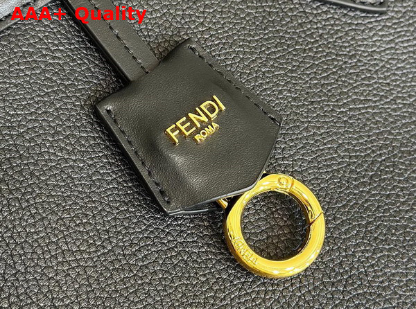 Fendi Origami Medium Black Leather Bag that Can be Transformed Replica
