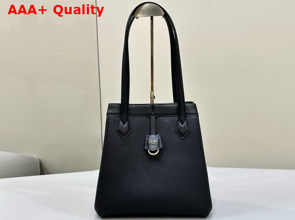 Fendi Origami Medium Black Leather Bag that Can be Transformed Replica