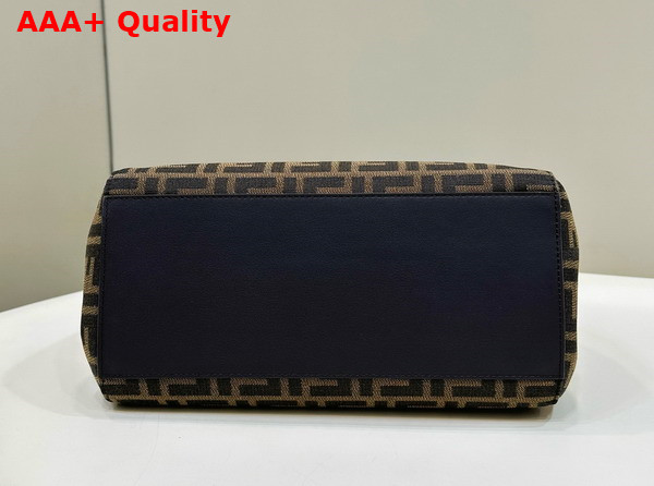 Fendi Origami Medium Brown FF Jacquard Fabric Bag that Can be Transformed Replica