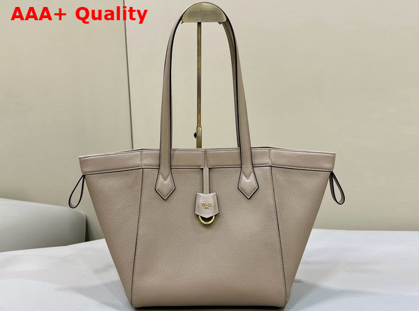Fendi Origami Medium Dove Gray Leather Bag that Can be Transformed Replica