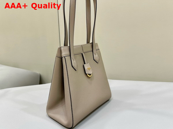 Fendi Origami Medium Dove Gray Leather Bag that Can be Transformed Replica