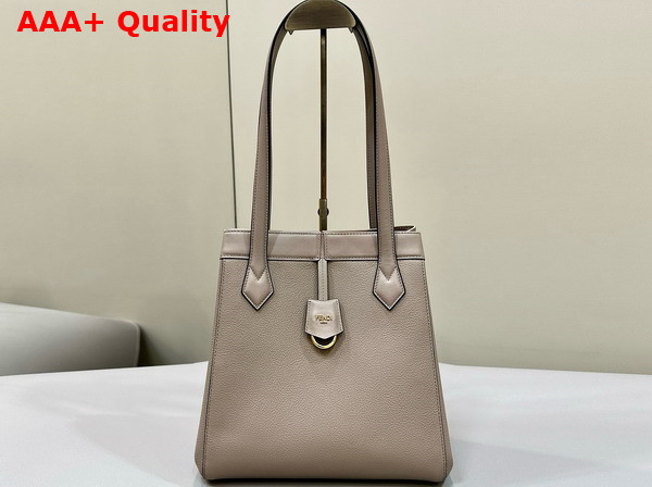 Fendi Origami Medium Dove Gray Leather Bag that Can be Transformed Replica
