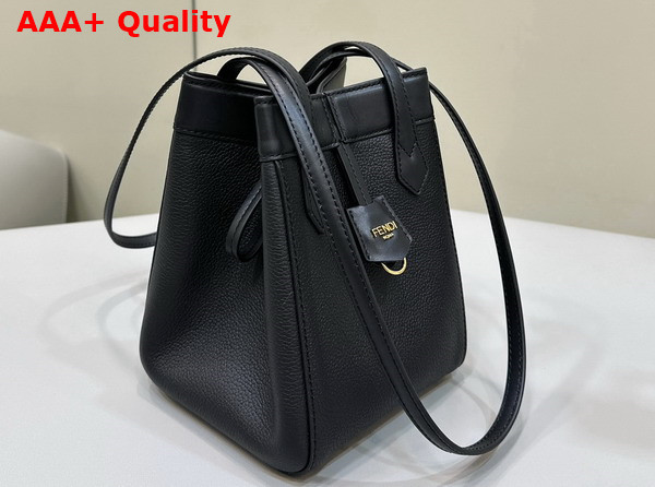 Fendi Origami Mini Black Leather Bag that Can be Transformed Replica