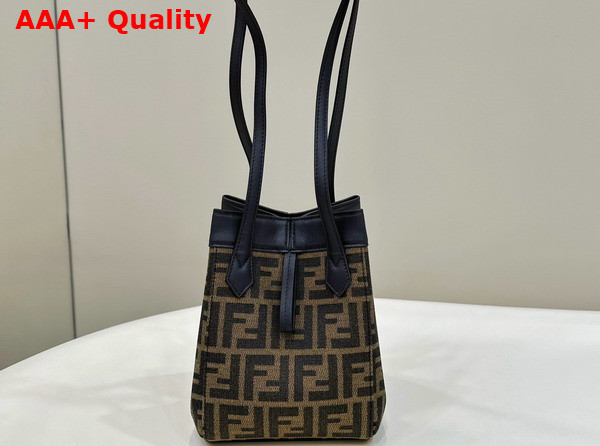 Fendi Origami Mini Brown FF Jacquard Fabric Bag that Can be Transformed Replica