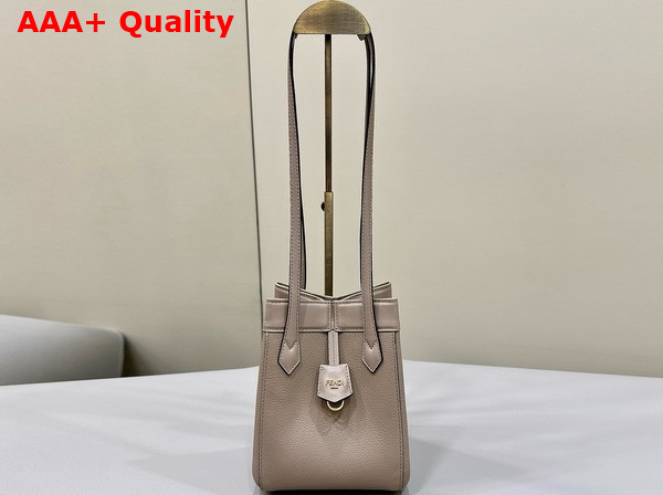 Fendi Origami Mini Dove Gray Leather Bag that Can be Transformed Replica