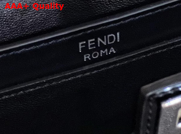 Fendi Peekaboo Cut Petite Black Leather Bag Replica